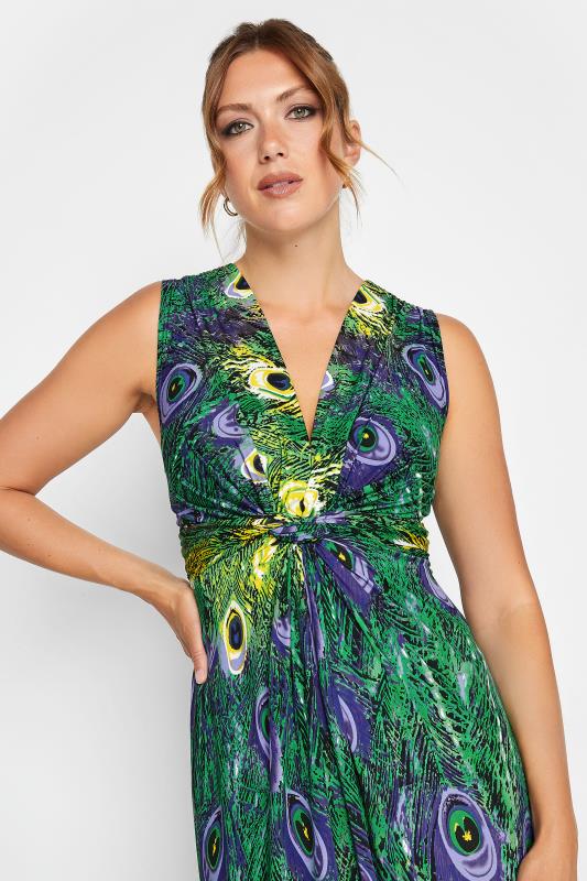 Peacock Print Plus Size Sarong Swimsuit Cover Up UK