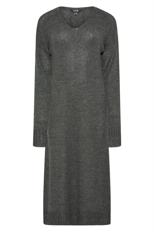 LTS Tall Women's Charcoal Grey Knitted Midi Dress | Long Tall Sally 6