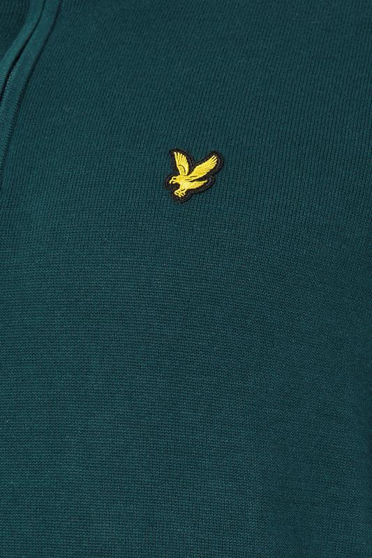LYLE & SCOTT Big & Tall Teal Blue Quarter Zip Jumper | BadRhino 5