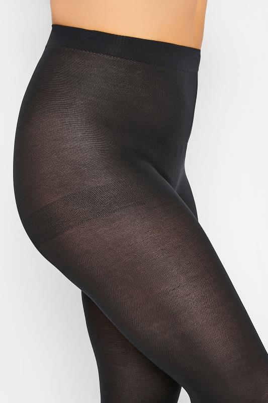 2 PACK Black 100 Denier Tights | Yours Clothing 3
