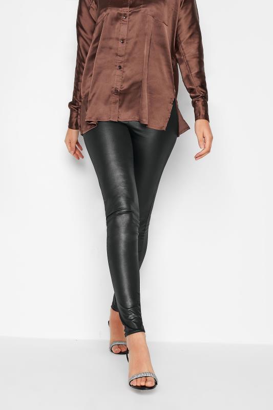 Tall  LTS Tall Black Faux Leather Stretch Leggings