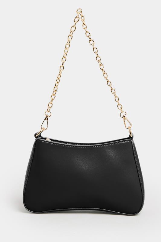 Black Detachable Chain Shoulder Bag | Yours Clothing 3