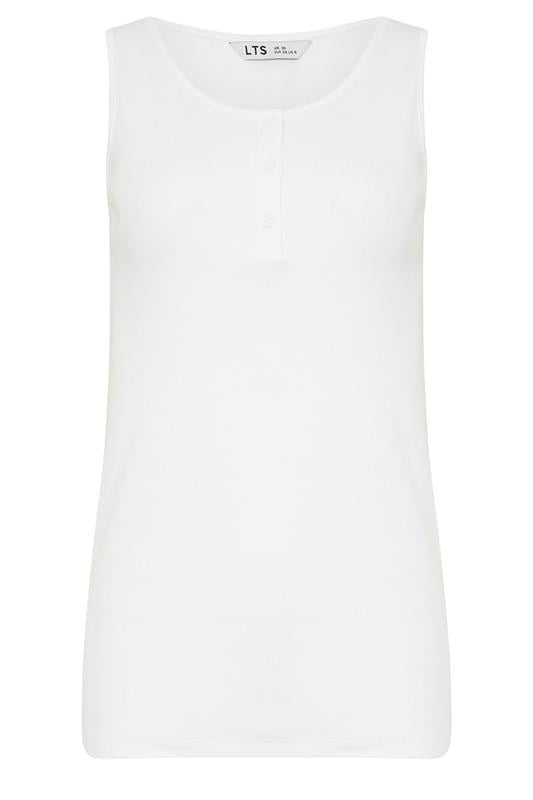 LTS Tall Women's White Ribbed Placket Vest | Long Tall Sally 5