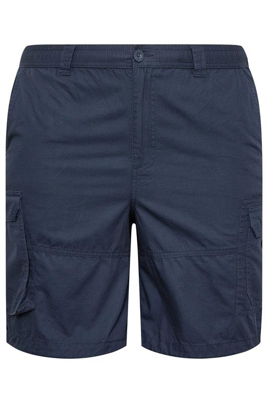 BadRhino Big & Tall Navy Blue Lightweight Waist Cargo Shorts | BadRhino 5