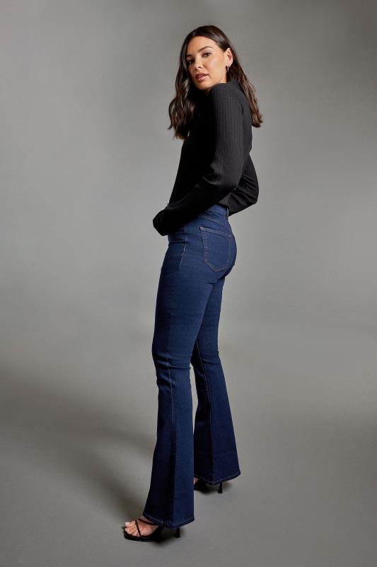 LTS Tall Indigo Blue Denim Flared Jeans | Long Tall Sally 1