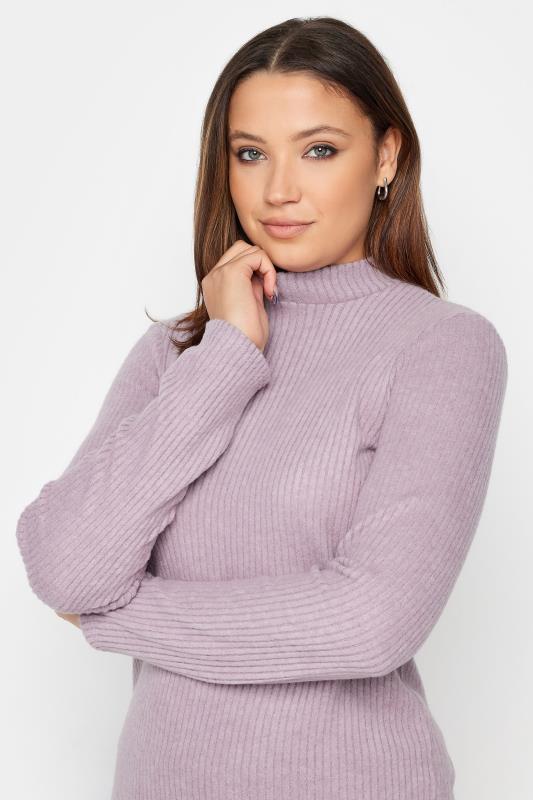LTS Tall Pink High Neck Knitted Top | Long Tall Sally  5