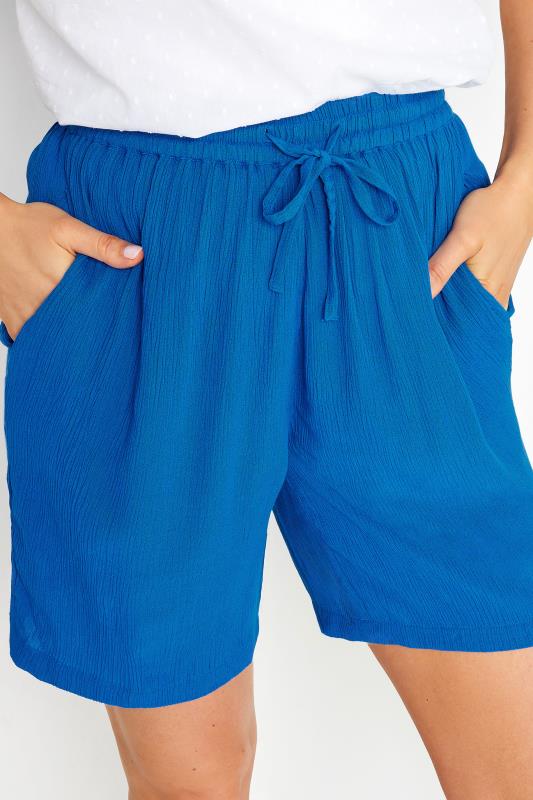 LTS Tall Women's Blue Crinkle Shorts | Long Tall Sally  4