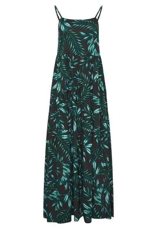 LTS Tall Dark Green Tropical Print Strappy Midaxi Dress | Long Tall Sally 5