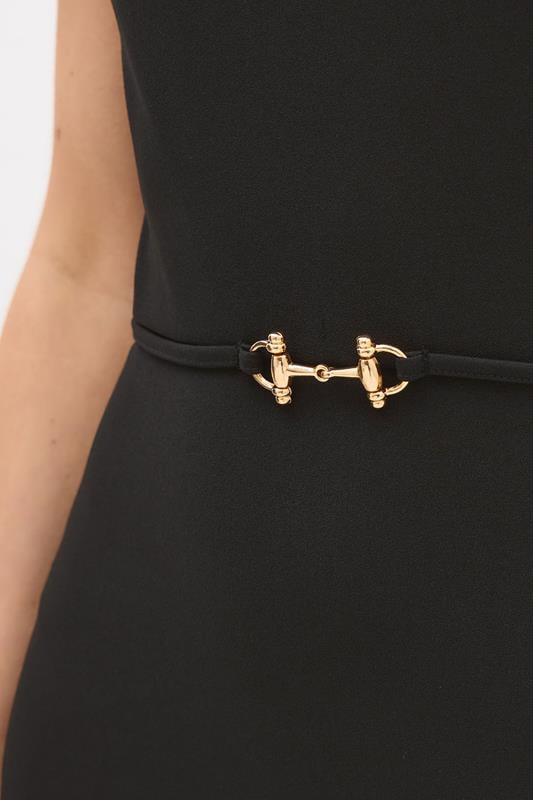 LTS Tall Black Midi Buckle Dress | Long Tall Sally 4