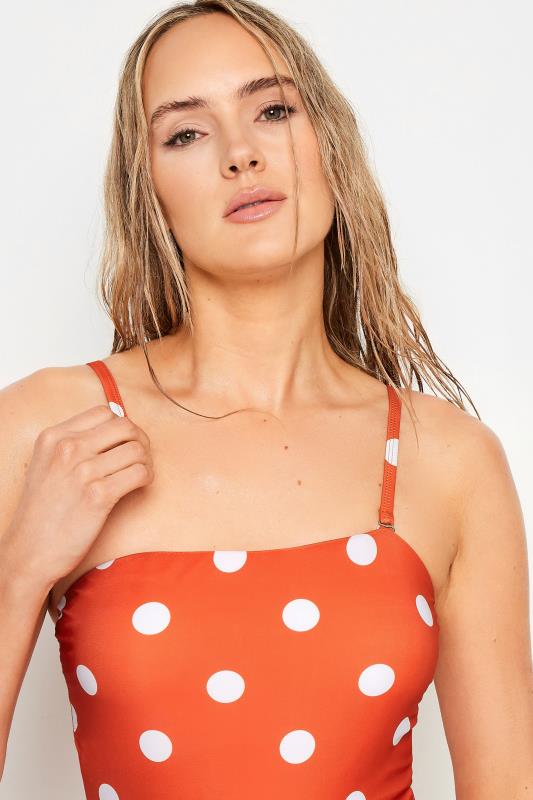 LTS Tall Women's Rust Orange Polka Dot Swimsuit | Long Tall Sally 5