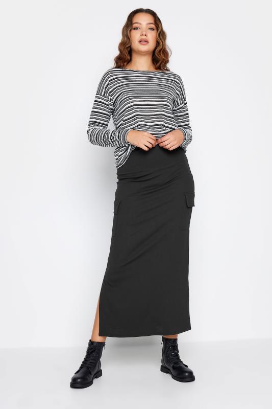 LTS Tall Womens Black Scuba Cargo Skirt | Long Tall Sally  2