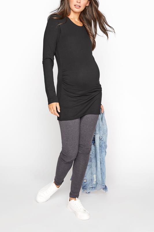 LTS 2 PACK Maternity Black & White Long Sleeve T-Shirt | Long Tall Sally 4