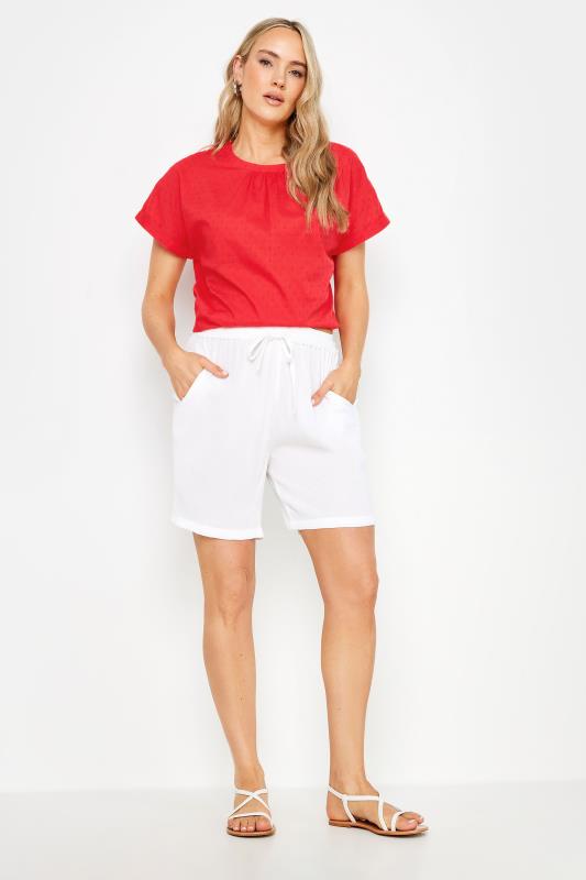 LTS Tall Women's White Textured Shorts | Long Tall Sally 2
