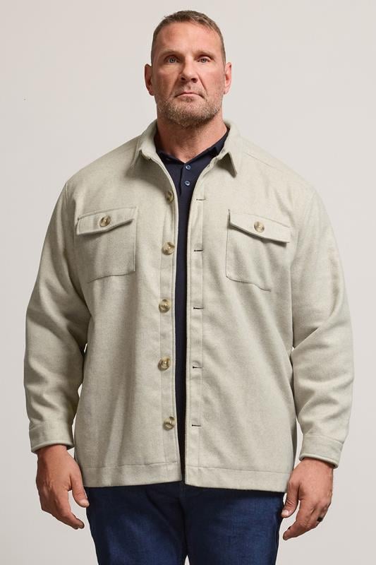 BadRhino Big & Tall Natural Brown Premium Button Down Shacket