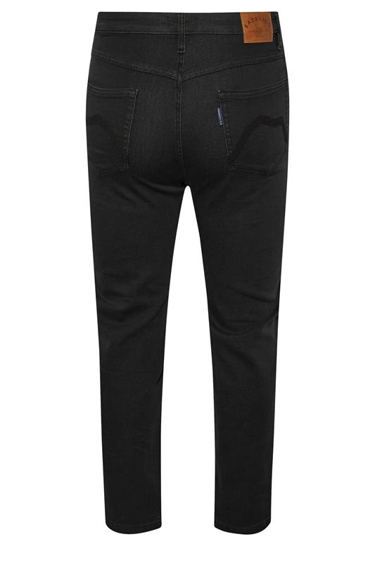 BadRhino Big & Tall Black Knitted Denim Jeans | BadRhino 7
