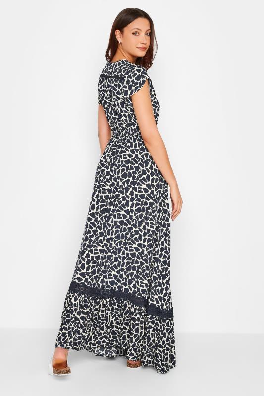 LTS Tall Women's Navy Blue Animal Print Maxi Dress | Long Tall Sally  3