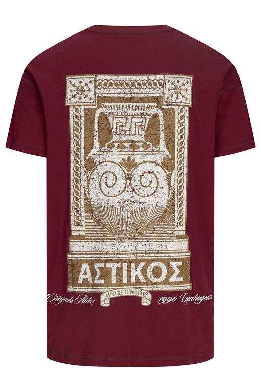 JACK & JONES Big & Tall Red Back Print T-Shirt | BadRhino 2