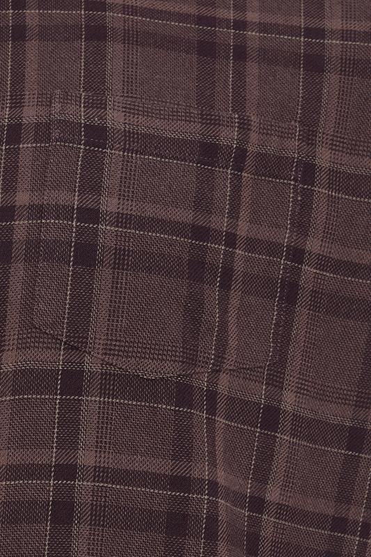 BadRhino Big & Tall Burgundy Red Check Long Sleeve Shirt | BadRhino 7