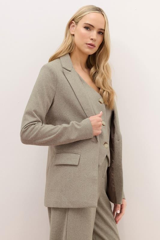 LTS PREMIUM Tall Brown Herringbone Blazer | Long Tall Sally 2