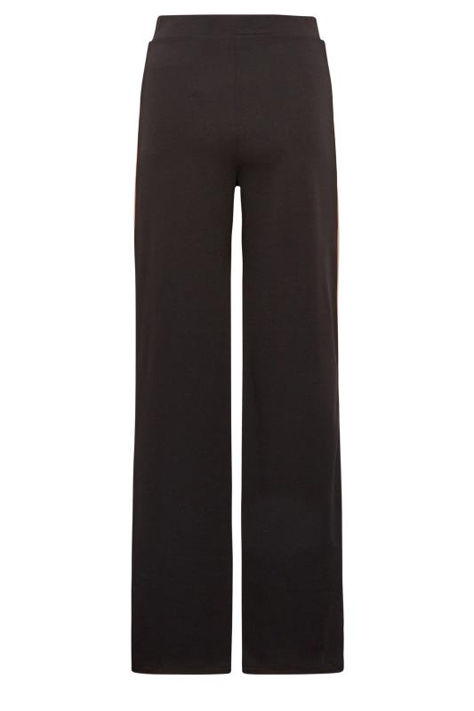 LTS Tall Women's Black & Pink Side Stripe Wide Leg Trousers | Long Tall Sally 6