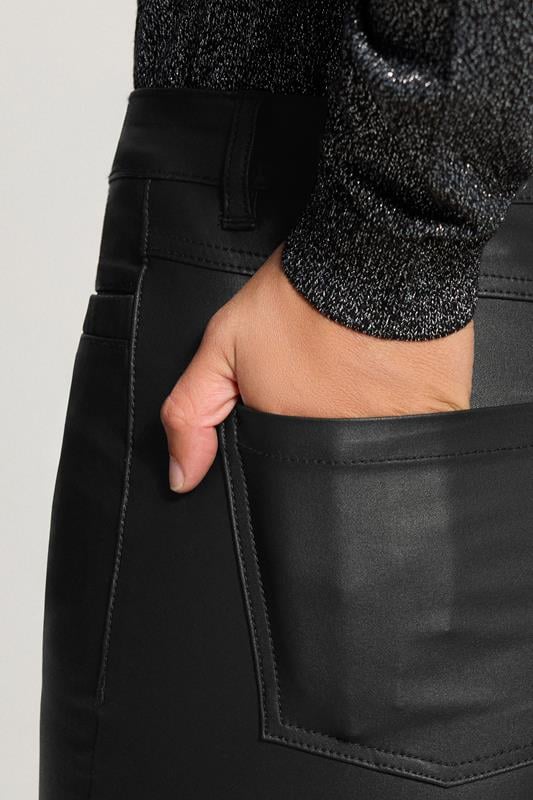 LTS Tall Black Faux Leather Skinny Trousers | Long Tall Sally 4