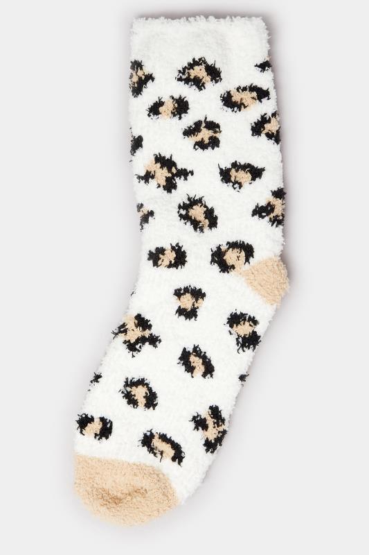 YOURS 2 PACK Black & White Animal Print Cosy Ankle Socks | Yours Clothing 6