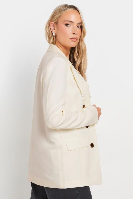 LTS Tall Women's Ivory White Double Breasted Blazer | Long Tall Sally 3