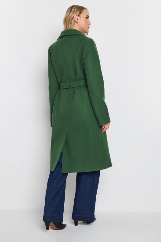 LTS Tall Dark Green Belted Wrap Formal Coat | Long Tall Sally 4