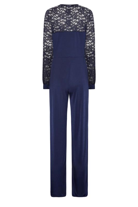 Tall Women's LTS Navy Blue Lace Back Jumpsuit | Long Tall Sally 7