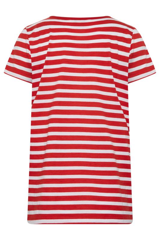 LTS Tall Women's Red Stripe V-Neck T-Shirt | Long Tall Sally 8