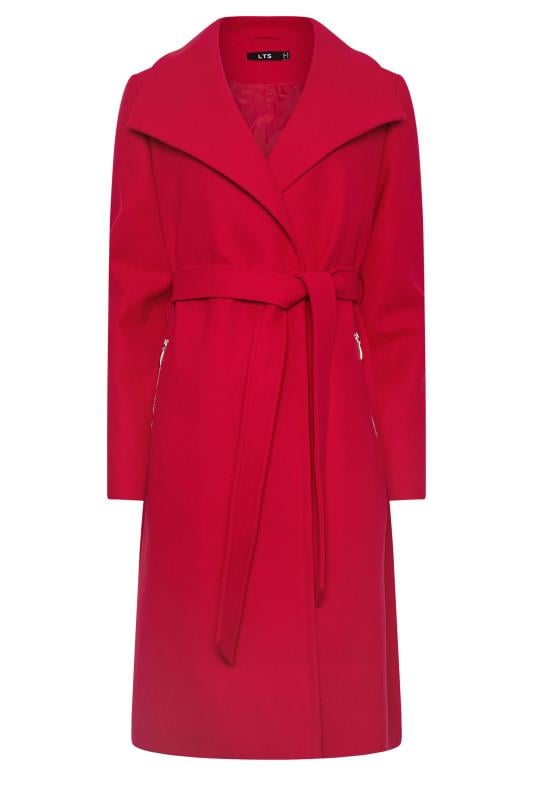 LTS Tall Red Belted Wrap Formal Coat | Long Tall Sally 5