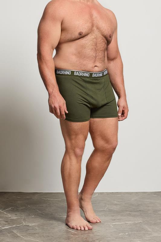 BadRhino 5 PACK Navy Blue/Grey/Green/Burnt Red/Black Boxers | BadRhino 3