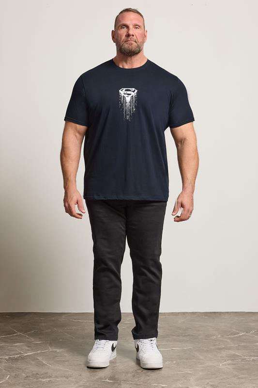 BadRhino Big & Tall Navy Blue Superman Graphic Print T-Shirt | BadRhino 2
