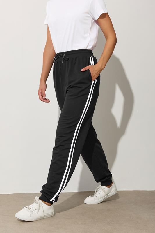 LTS Tall Women's Black Side Stripe Jogger 3