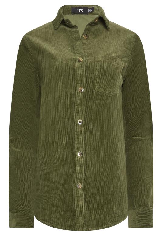 LTS Tall Khaki Green Cord Shirt | Long Tall Sally  6