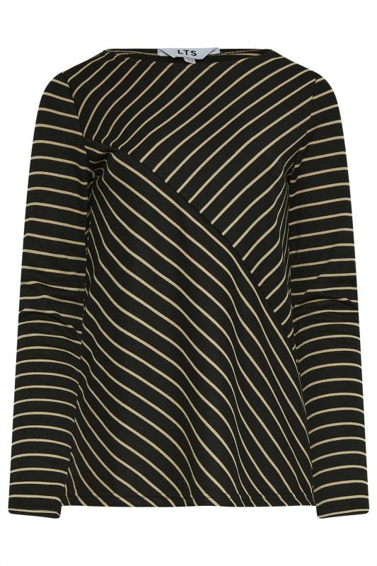 LTS Tall Black Stripe Print Long Sleeve Top | Long Tall Sally 4