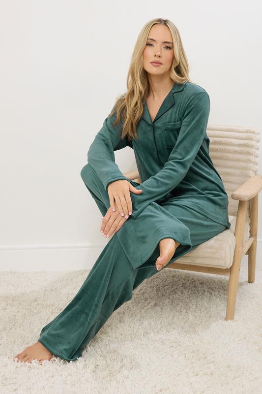 LTS Tall Green Super Luxe Touch Pyjama Set | Long Tall Sally 2