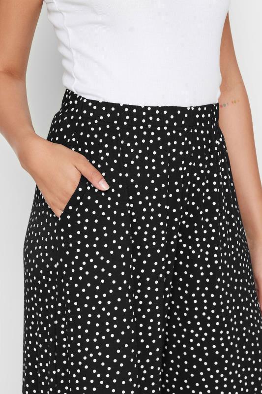 LTS Tall Black & White Spot Print Extra Wide Leg Culottes | Long Tall Sally  3