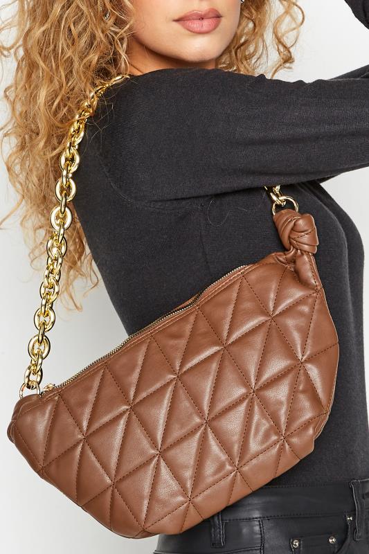  Yours Brown Quilted Shoulder Bag