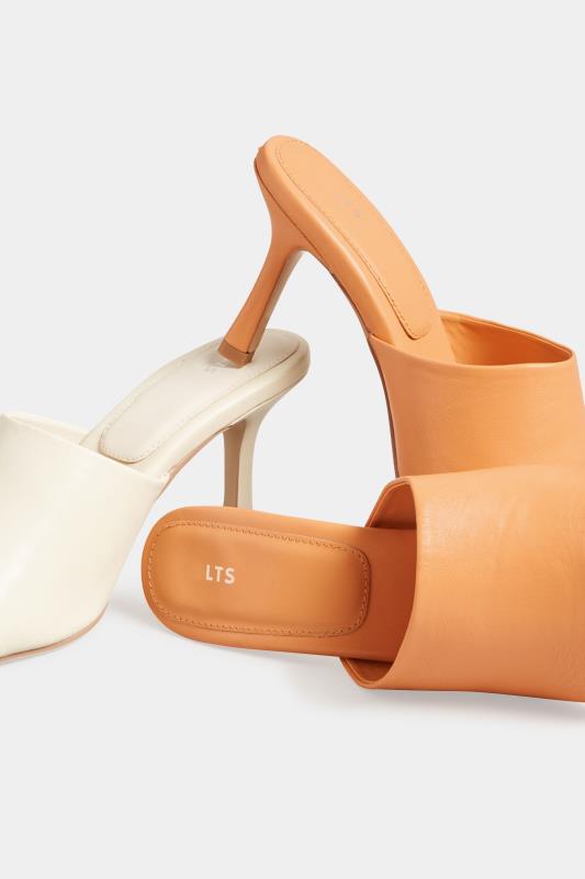 LTS Orange Skinny Heeled Mules in Standard Fit | Long Tall Sally 6