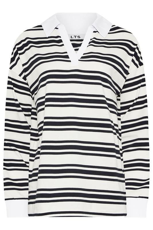 LTS Tall Navy Blue Double Stripe Rugby Polo T-Shirt | Long Tall Sally 6