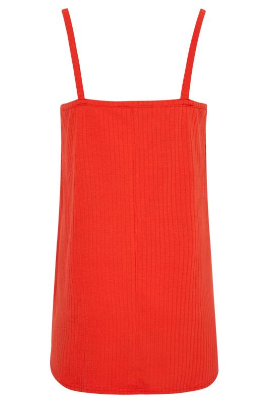 LTS Tall Women's Red Ribbed Swing Cami Top | Long Tall Sally  6