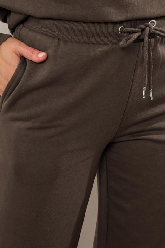 LTS Tall Chocolate Brown Wide Leg Joggers | Long Tall Sally 4