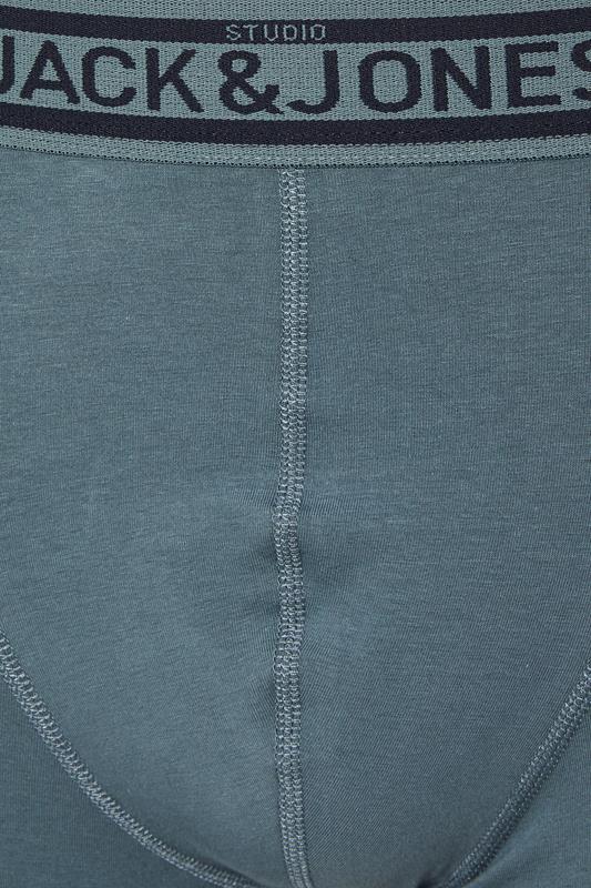 JACK & JONES Big & Tall 3 Pack Blue/Grey/Navy Blue Boxers | BadRhino 9
