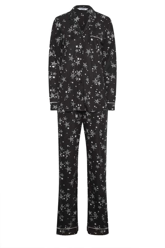 LTS Tall Black Animal Star Print Pyjama Set | Long Tall Sally 5