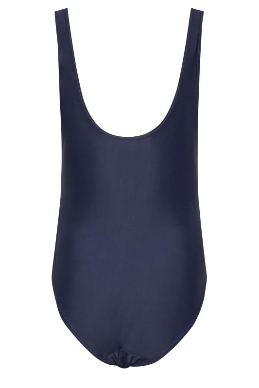 LTS Tall Women's Blue Ruched Side Swimsuit | Long Tall Sally 8