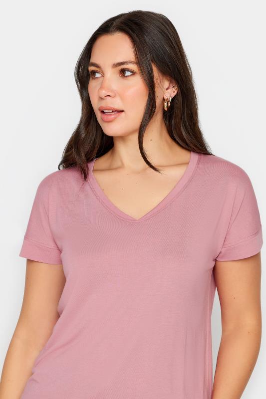 LTS PREMIUM Tall Womens Pink V-Neck T-Shirt | Long Tall Sally 4