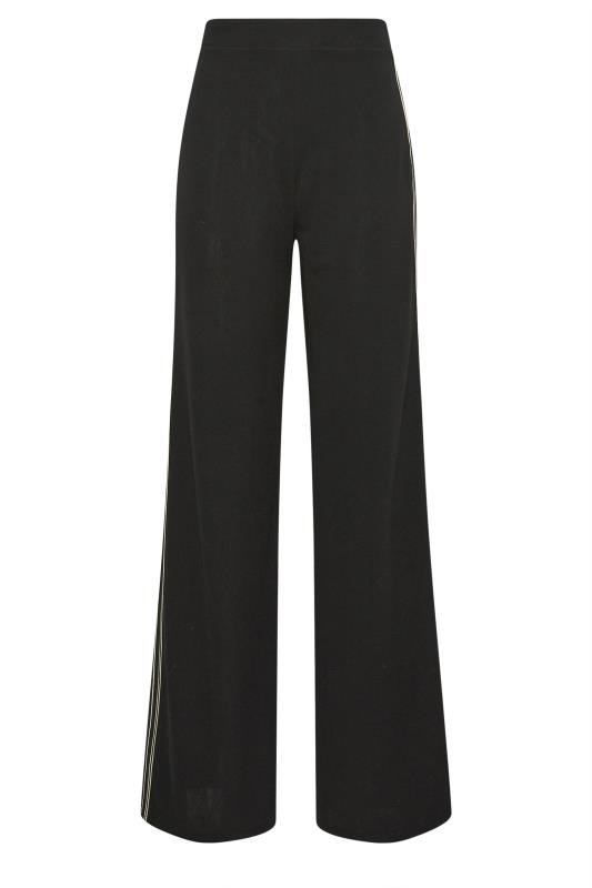 LTS Tall Women's Black & White Side Stripe Wide Leg Trousers | Long Tall Sally 5