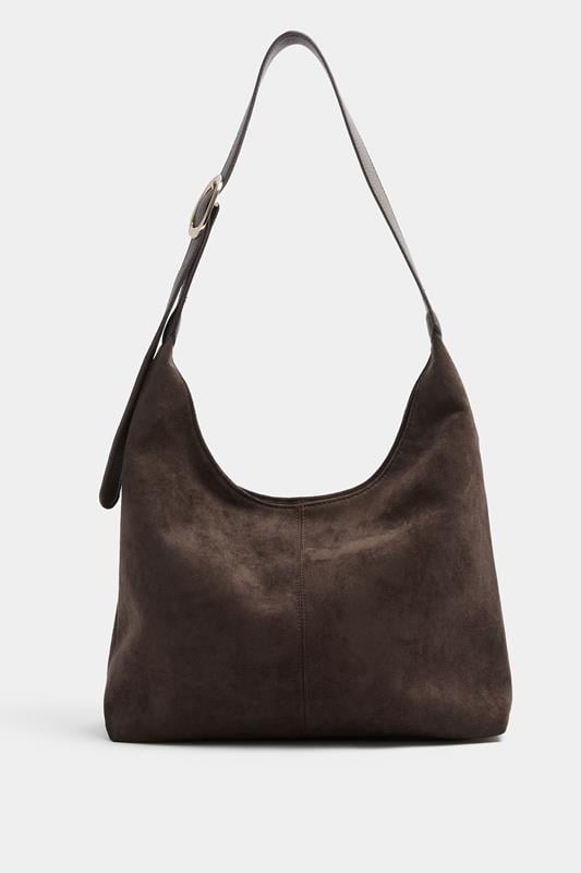  Yours Chocolate Brown Brown Faux Suede Shoulder Bag