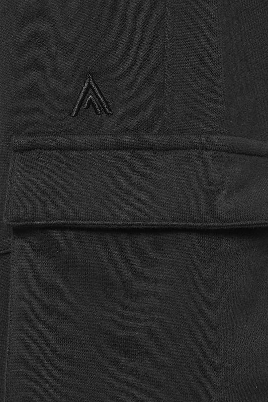 STUDIO A Big & Tall Black Cargo Joggers | BadRhino 4